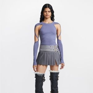 Dion Lee Arm Loop LS Top, vein blue, xxs